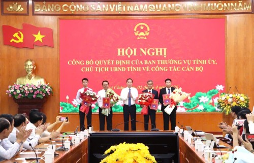 Hội nghị công bố quyết định của Ban Thường vụ Tỉnh uỷ, Chủ tịch UBND tỉnh về công tác cán bộ