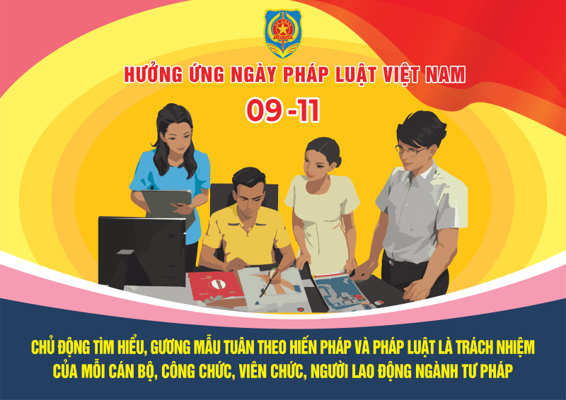 Các mẫu pano hoạt động truyền thông ảnh hưởng Ngày Pháp luật Việt Nam