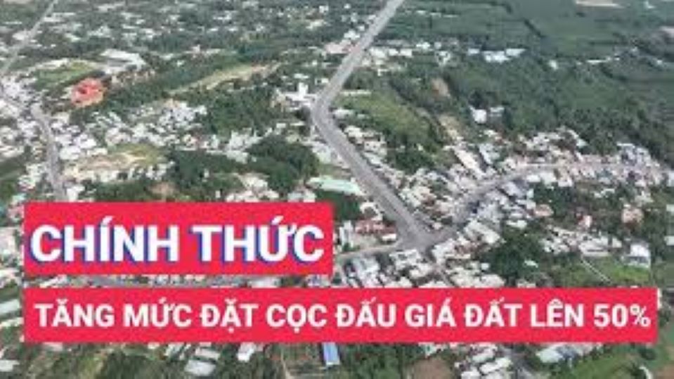Tăng mức đặt cọc đấu giá đất lên tới 50%