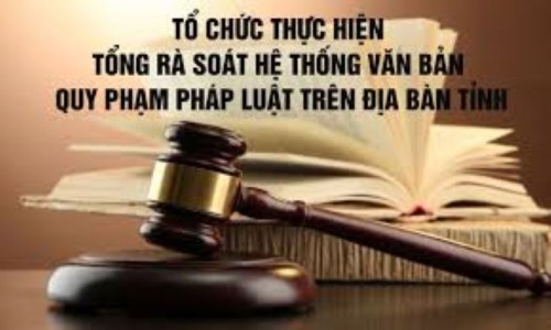 Tổ chức thực hiện tổng rà soát hệ thống văn bản quy phạm pháp luật
