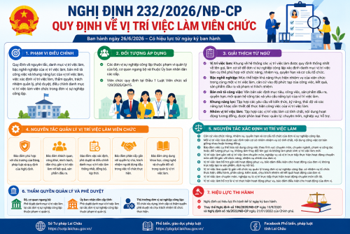 Nghị định số 232/2026/NĐ-CP: Hoàn thiện quy định về vị trí việc làm viên chức trong đơn vị sự nghiệp công lập