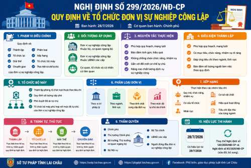 CHÍNH PHỦ BAN HÀNH NGHỊ ĐỊNH SỐ 299/2026/NĐ-CP QUY ĐỊNH VỀ TỔ CHỨC ĐƠN VỊ SỰ NGHIỆP CÔNG LẬP