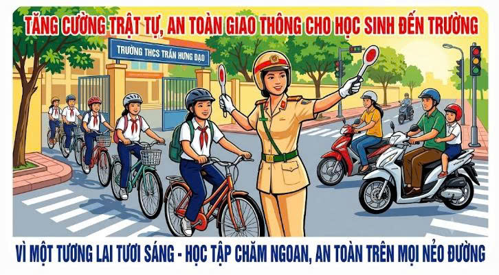 THÁNG CAO ĐIỂM AN TOÀN GIAO THÔNG CHO HỌC SINH ĐẾN TRƯỜNG: VÌ NỤ CƯỜI TRẺ THƠ, VÌ TƯƠNG LAI ĐẤT NƯỚC